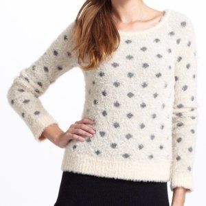 Anthropologie Moth Polka Dot Fuzzy Sweater M